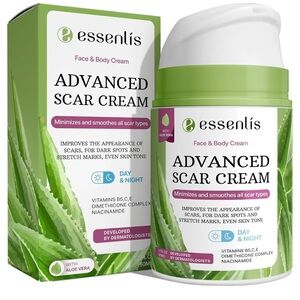 ESSENLIS Scar Removal Cream for Women Men Rapid Repair Scars Spots Stretch Marks